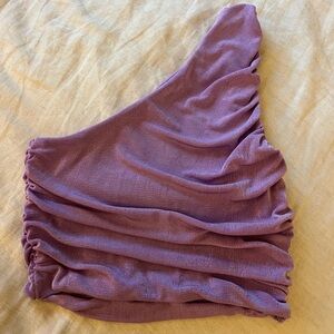 Purple One-Shoulder Top